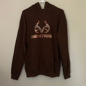 Brown Real Tree Hooded Sweatshirt